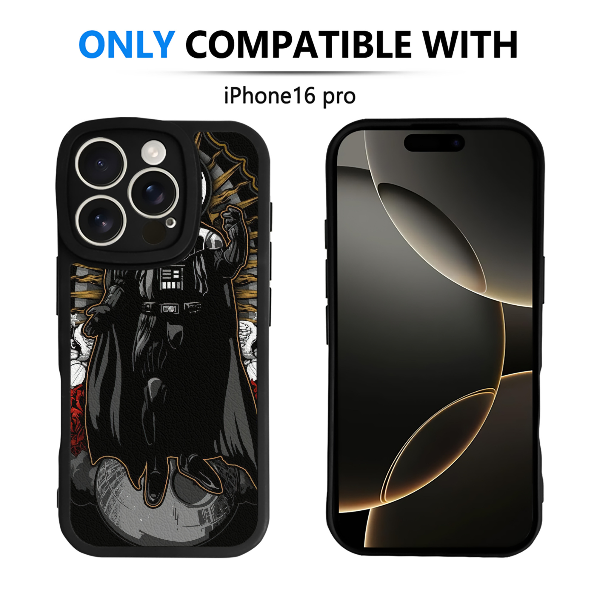 （画像用） スター・ウォーズ Star Wars 【iPhone 16シリーズ対応】シリコンスマホケース（レザー調） 材質：シリコン